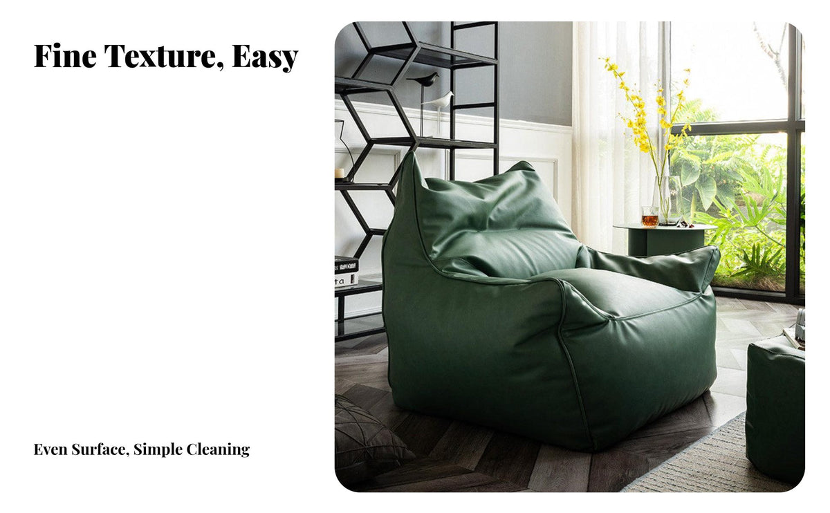 Foam-Filled Lounge Chair Lazy Sofa Highspine form-fitting seat Chair Nordic & design Indoor Seating for Students, Book Readers, Living Room, Bedroom, literary corner