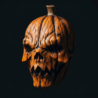 Pumpkin Face Covering Creepy Pumpkin Costume Face Covering Realistic for Adults, Cosplayers