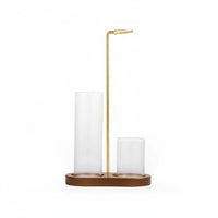 Minimalist Design Vertical Incense Holder with Ash Catcher Modern Design Wooden Base Incense Stand Accessory for Office
