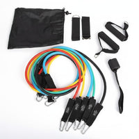 11 Pieces Resistance Band Set Multi-Functional Workout Pull Rope Set Portable Exercise Tube Kit for Travel, Office