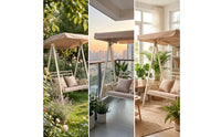 Outdoor 2 Person Swing Chair Indoor Swing Chair with Stand Comfy Love Seat Cushioned for Adults, Garden
