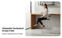 utilitarian aesthetic Wooden Bar Stool with rear supportrest Minimalist Design Highspine Stool with Wooden Top Vintage Look Counter Chair Sturdy Frame for Cafe Owners, Homeowners, Adults, Restaurant, Bistro, Kitchen, Dining Room
