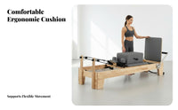 5 Pieces 5 Piece Pilates Reformer Kit Oak Wood Frame Wooden Pilates Reformer Core Training Overhead Bar Table for Fitness Professionals, Adults, Gyms