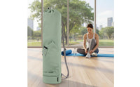 Exercise Mat Bag Textile Workout Mat Holder Bag Drawstring Closure Fitness Accessory for Yogis, Women, Travel Pilates