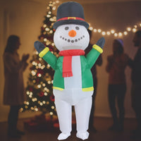 Inflatable Snowman Costume Unisex Inflatable Snowman Costume Tear-Resistant for Adults, Holiday Processions