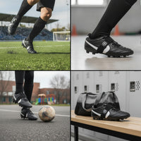Elastic Shoe Strap with Soccer Symbol Stretch Shoe Upper Fixing Sleeve Slip-Resistant for Athletes, Sports Training