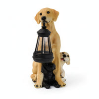 Decorative Dog Lantern Statue Waterproof Yard Decoration Resistant Garden Decor Energy-Saving for Patio