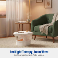 Electric Foot Bath Tub, Foldable Foot Spa, Deep Basin, Home Automatic Heating, Portable, Remote Control, LCD Screen