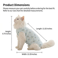 Cat Recovery Suit with fasteners and Recovery Suit Cat for All Seasons, Post Surgery Cat Clothes for Anti Licking, Soft Cat Recovery Suit