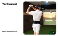 High Elastic Material Golf Swing Training Aid Develops Muscle Memory Waist and Arm Swing Guide Easy to Use for Home Practice, Driving Range