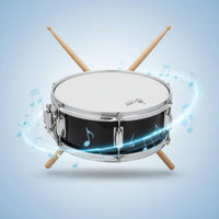 School Band 14 Inch Snare Drum Included Drumsticks Marching Snare Drum Sharp Sound Percussion Instrument Chrome Finish for Stage Performance