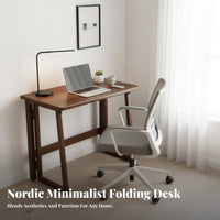 Installationno-Installation No-Assembly Folding Desk Space-Saving Foldable Desk Portable Study Table Multipurpose for Students, Apartment Dwellers, Telecommuting Workers, Small Areas, Bedroom, Dorm Room