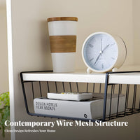 Space-Saving Under Shelf Basket Multi-Purpose Hanging Storage Basket Easy Installation for Students, Office Workers, Kitchen, Closet, Pantry
