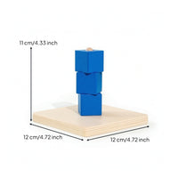 Child-Centered Peg Block Toy Stacking Shape Matching Toy Cognitive Wooden Base Board with Blocks Early Learning for Toddlers