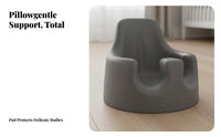 Portable Molded Floor Seat Eron-the-movenomic Design 2-in-1 Booster and Floor Seat Multi-Functional Infant Chair Stable Base for Infants, Toddlers, Parents, Mealtime, Travel, at the Dining Table, playful activities