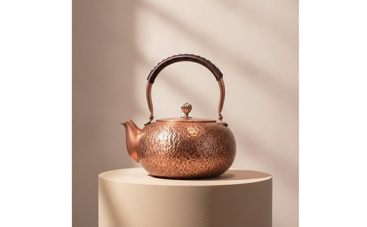 Copper Tea Kettle Handmade Vessel Elegant for Collectors