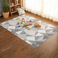 Bath Mat and Non Slip Door Mat for Home, Soft Rug and Play Mat with Geometric Pattern, Machine Washable Runner Rug, Cotton Floor Mat Area Rugs