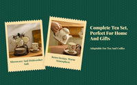 Porcelain Tea Set, Ceramic Teapot and Cups, Gift Box