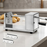 Manual Spiral Potato Cutter Countertop Potato Spiral Cutter Compact Curly Fry Cutter Long-Lasting for Vendors