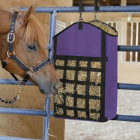 Reinforced Hay Feeder Bag with Mesh Grid Large Capacity Hanging Hay Feeder Slow Feed Heavy-Duty for Trailer