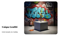 Graffiti Girl Miniature Realistic Specifics Miniature Female Figurine Hand-Painted Tiny Person Model High Intricacy