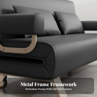 Two-WayUse transformable Armchair Foldable Pull-pull-open Sleeper Chair Space-Saving Sofa Bed Movable with casters for Apartment Dwellers, Homeowners, Office Workers, Small Spaces, Balcony, Study Room, Bedroom
