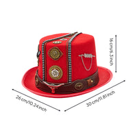 Steampunk Top Hat Cosplay Steampunk Hat with Gears Easy to Wear Costume Headwear for Cosplayers, Actors, Halloween