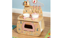 Wooden Play Kitchen with Accessories Kids Tabletop Toy Cooker Young Child Wooden Play Kitchen Set for Playroom