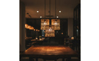 Paper Rope Lampshade Open-Weave Woven Lampshade Bohemian Lighting for Pendant Lamps