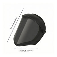 Full Face Visor Curved Face Visor with Adjustable Headband Safeguarding Hood Clear Anti-Fog for Grinders, Grinding