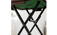 Folding Table Cross-Supported Green Table Elevated Border