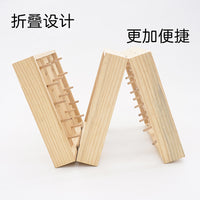 66-Spool Wooden Thread Rack Foldable Storage Organizer for Sewing and DIY