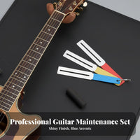 3 Pieces Extended Handle Guitar Fretboard Guard Set Rust-Proof Fingerboard Protector Shims Portable for Luthiers, Guitarists, Music Workshop