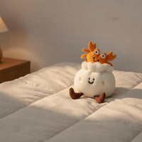 Squishy Steamed Bun Plush Toy PP Cotton Filling Food Plush Pillow for Gift