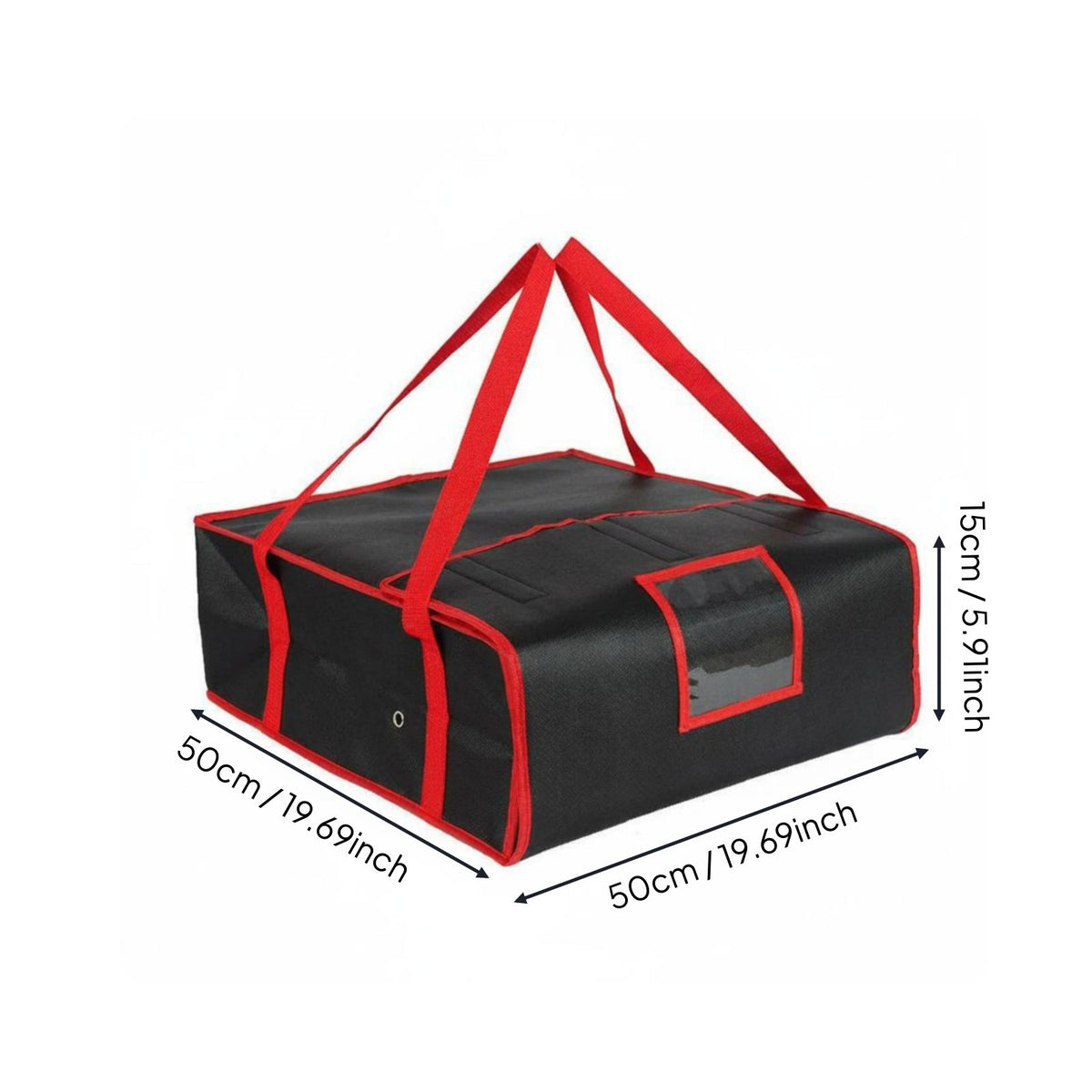 Insulated Pizza Conveyance Bag Reusable Meal Carrier Bag Closure Commercial Food Delivery container for Catering