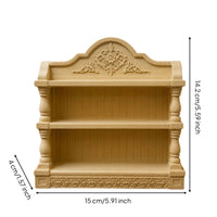 Miniature Display Shelf Vintage Dollhouse Display Shelf Classic Miniature Bookcase for Hobbyists