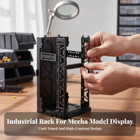 1/144 Scale Model Hangar Display Scene Building Mecha Hangar Display Base Customizable Figure Garage Easy Assembly 1/144 Scale