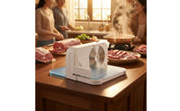 Compact Foldable Meat Cutter Circular Blade Electric Meat Cutter Transparent Tray