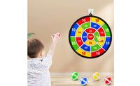 Foldable Sticky Ball Dartboard Improves Hand-Eye Coordination Hook-and-Loop Ball Target Game Parent-Child Interaction Cloth Target Board Set for Toddlers, Indoor, Outdoor