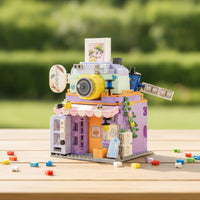 Toy Photo Studio Miniature Mini Building Block Model Camera Building Set Decorative Mini Blocks Camera Collectible