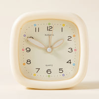 Easy to Read Analog Alarm Clock Compact Quartz Alarm Clock Battery-Operated Small for Students, Bedroom, Nightstand