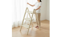 Wide Steps Portable V-Shaped Ladder Anti-Slip Treads 4 Step Folding Ladder Two-in-One Use Household Tool for Housewarming