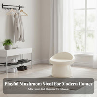 Housewarming Gift Mushroom-Shaped Stool Decorative Mushroom-Shaped Ottoman Creative Design Home Furnishing Multi-Functional for Homeowners, Students, Entryway, Living Room, Bedroom, reading corner