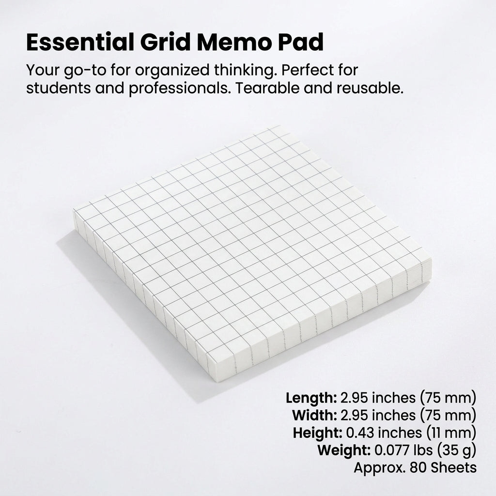 Sticky Notes Pad with Blank Pages, Tear Off Paper for Office Desk and educators, Cute School Supplies for Home Meetings, 80 Sheets