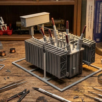 Industrial Substation Model Kit Miniature Power Grid Model Detailed for Hobbyists, Collectors, Desktop Display