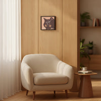 Cat Wall Clock Modern Clock with Cat Face Non-Ticking for Nursery, Bedroom