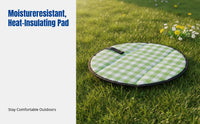 Foldable Round Seat Pad, Oxford Cloth, Portable, Insulated, Moisture-Resistant, Outdoor Travel, Hiking