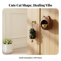 Lucky Cat Chime Easy Installation Lucky Cat Door Chime Handcrafted Japanese Design Entry Bell for Homeowners, Gift Donors, Entryway, Cafe, Porch