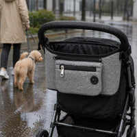 Pet Carriage Organizer Hanging Straps Carriage Organizer Bag Zippered Pocket for Travel