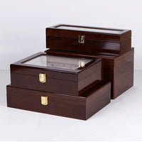 Coffee Glossy Watch Box, 6-Slot, for Watch Storage and Packaging
